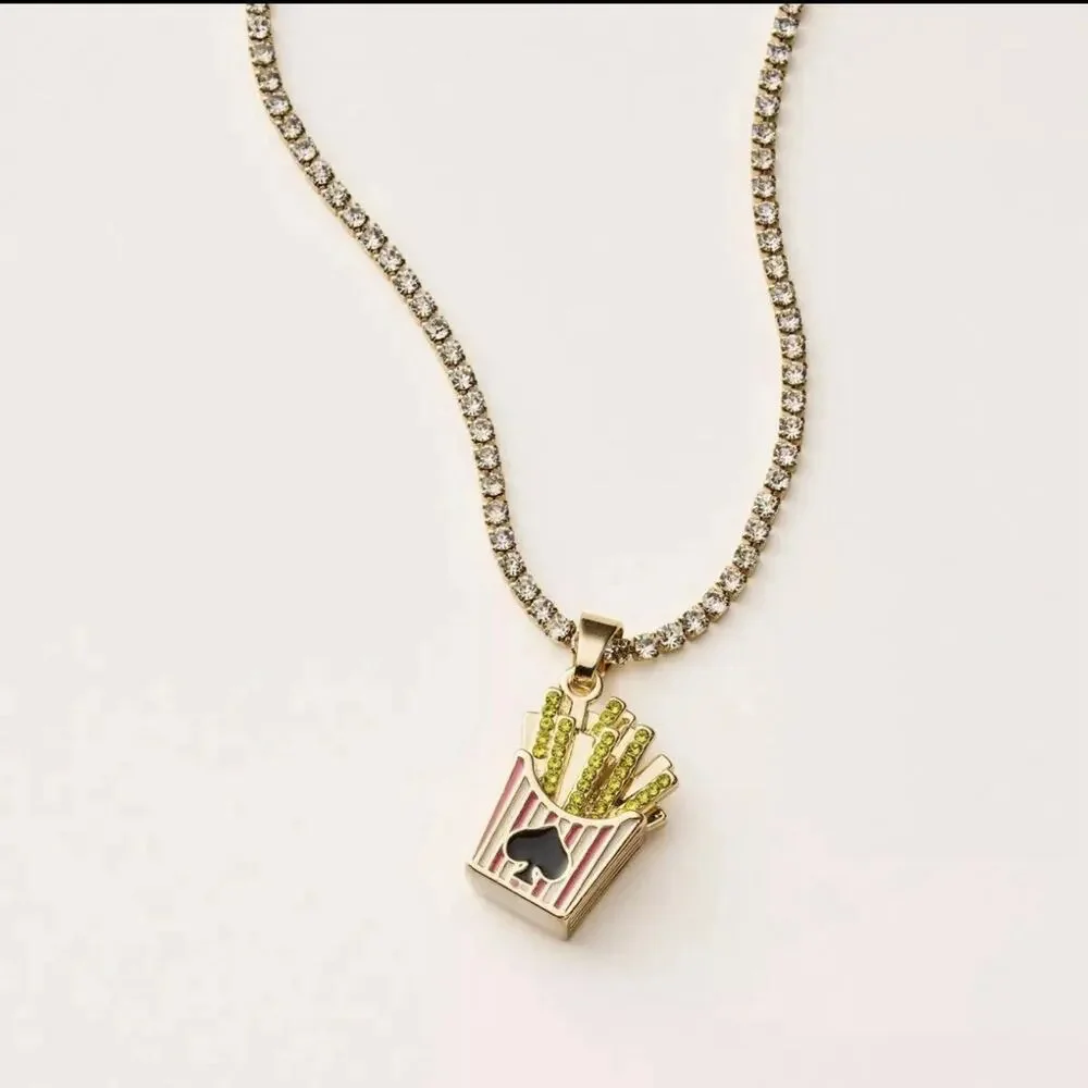 Kate Spade New York x Target French Fry Charm Tennis Necklace 16 in w/extender - Picture 3 of 3